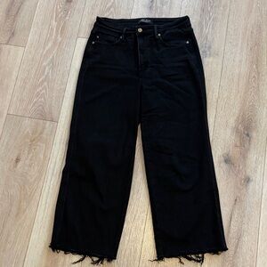 Judy Blue black cropped wide leg jeans size 9/29